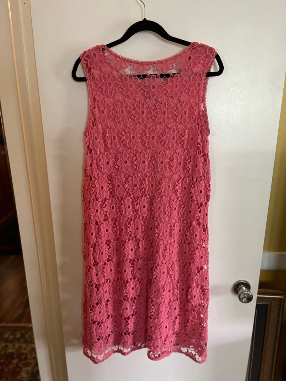INC International Concepts Pink Crochet Lace Dress